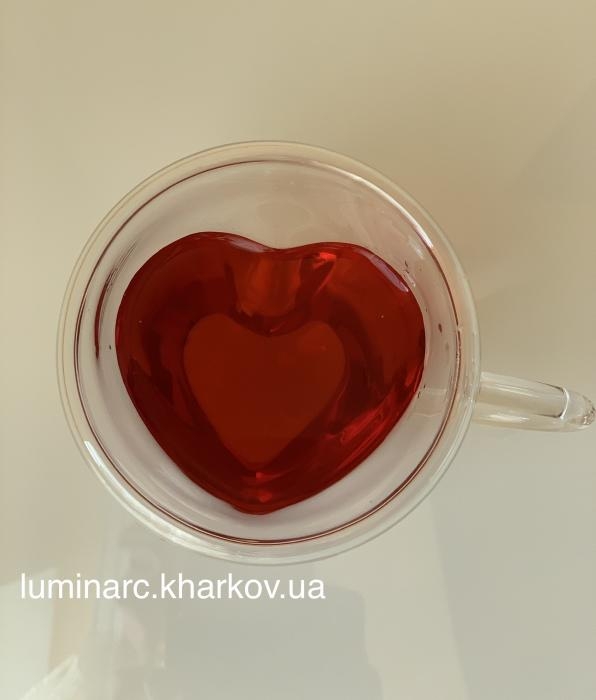 Чашка heart shaped з подвійними стінками серце 250 мл
