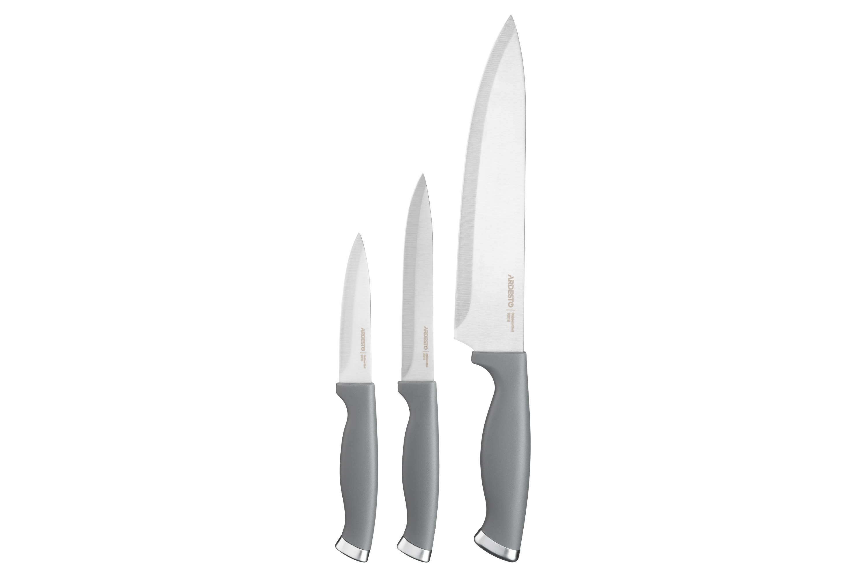Набір ножів Ardesto Gemini Gourmet 3 пр сірий AR2103GR