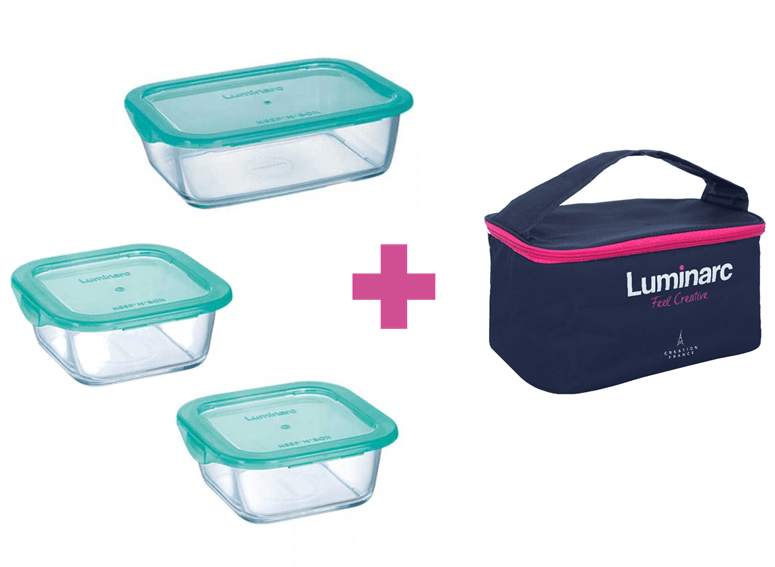 Замовити Набір контейнерів із сумкою LUMINARC KEEP'N BOX, 3 шт в інтернет магазині ar-ukraine за вигідною ціною дешево, оптом і роздріб.