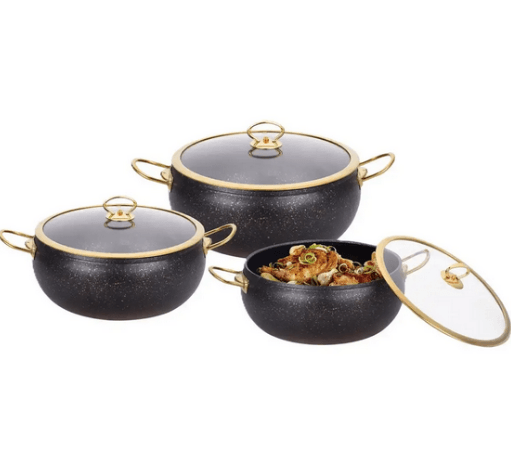 Заказать Набір кухонного посуду 6 предметів, каструля 2,9 / 4,6 / 7,1 л. EB-12922 в интернет магазине luminarc.in.ua по выгодной цене недорого, оптом и розница.