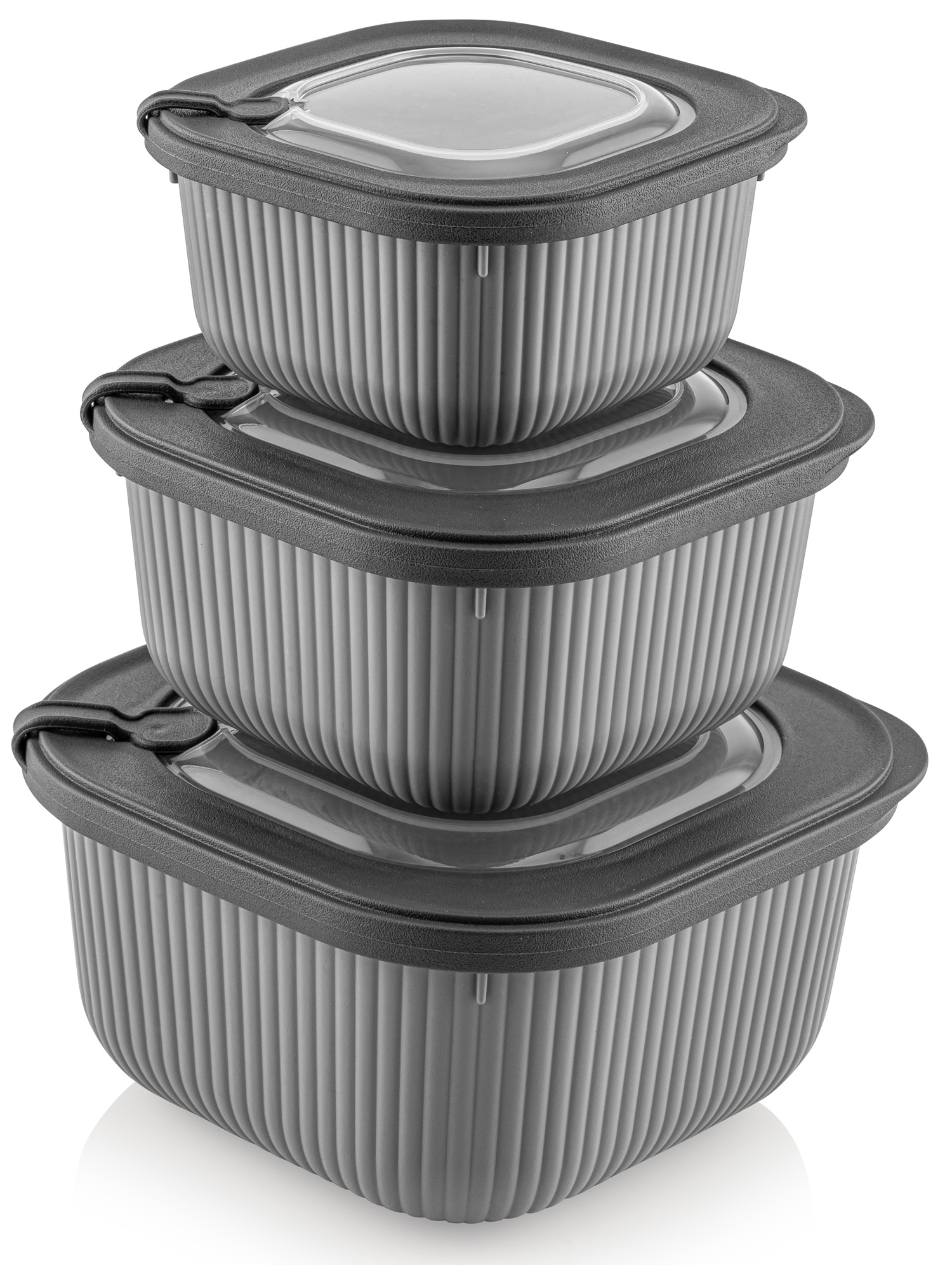 Замовити Набір контейнерів Idea Home 00685 Line Box Gray 0.6/1.1/1.8 (00685 Gray) в інтернет магазині luminarc.in.ua за вигідною ціною дешево, оптом і роздріб.