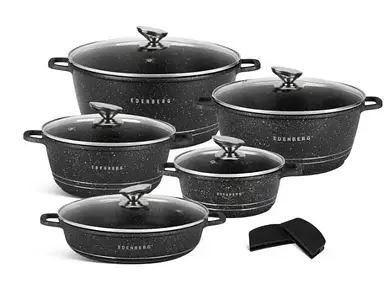 Замовити Набор кастрюль с антипригарным мраморным покрытием 12 предметов Edenberg EB-8184 в інтернет магазині luminarc.in.ua за вигідною ціною дешево, оптом і роздріб.