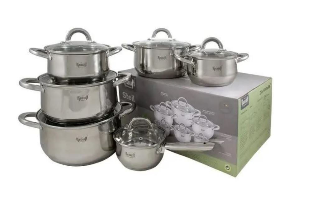 Замовити Набор кухонной посуды Steil Krauff 12 предметов 26-238-079 в інтернет магазині luminarc.in.ua за вигідною ціною дешево, оптом і роздріб.