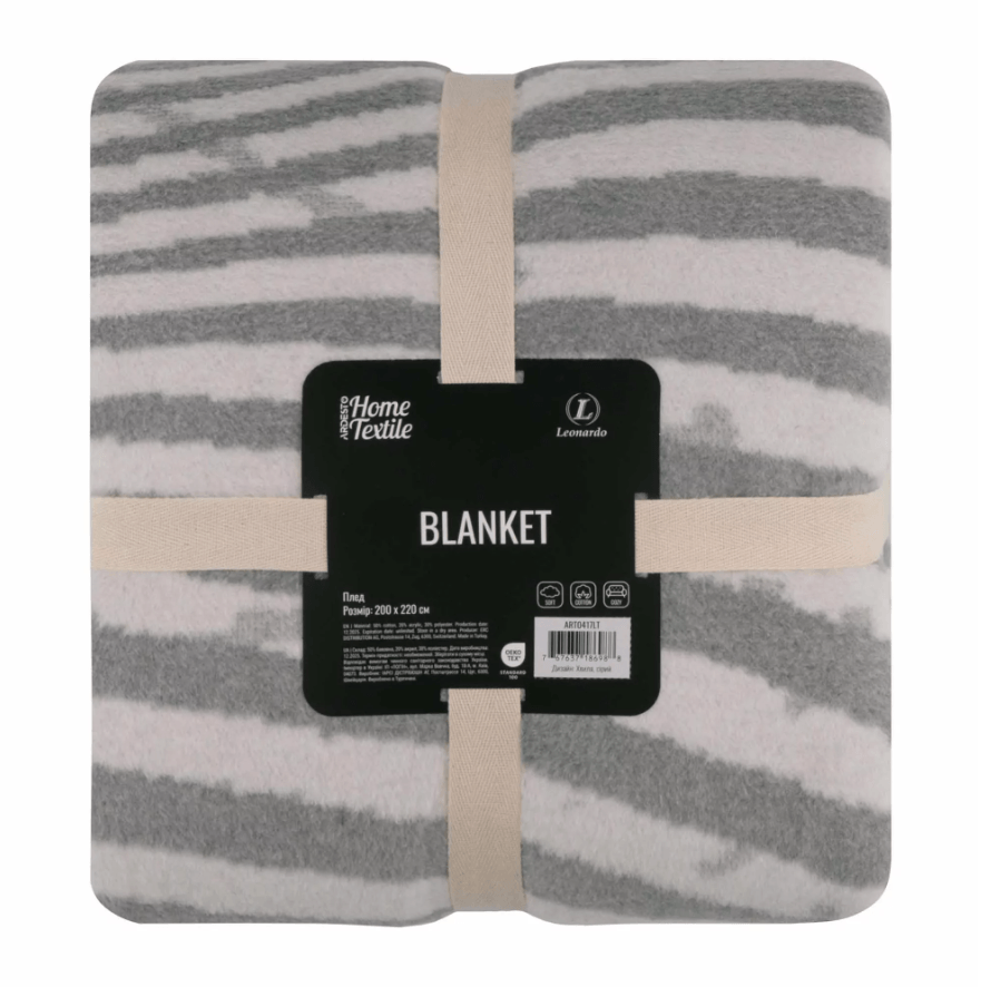 Замовити Плед 200х220 см Ardesto Leonardo Волна, серый ART0417LT в інтернет магазині luminarc.in.ua за вигідною ціною дешево, оптом і роздріб.