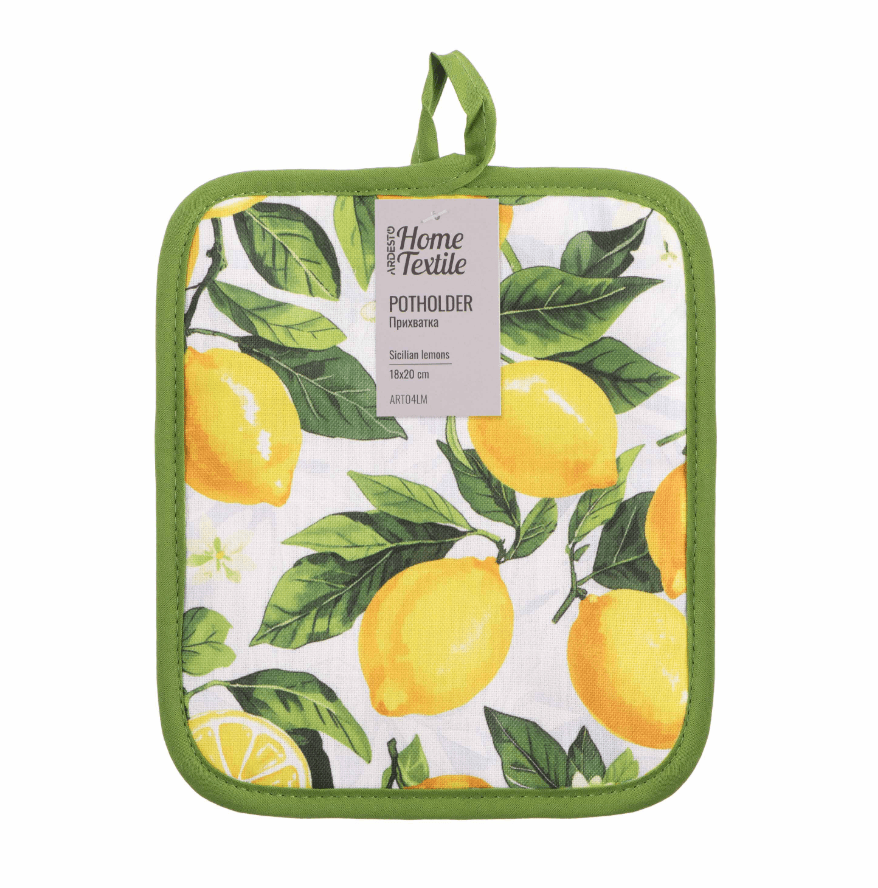 Замовити Прихватка 18х20 см ARDESTO Sicilian lemons Green ART04LM в інтернет магазині luminarc.in.ua за вигідною ціною дешево, оптом і роздріб.