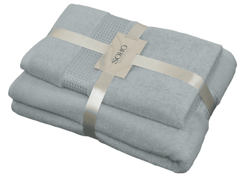 Замовити Набір рушників Soho 50х90+70х140 см Elove Light Gray  в інтернет магазині luminarc.in.ua за вигідною ціною дешево, оптом і роздріб.