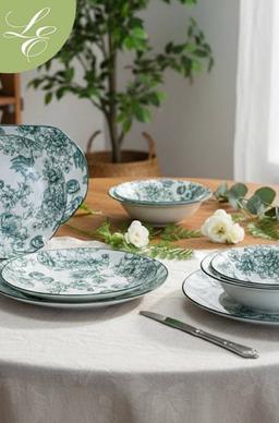 Столовий сервіз Limited Edition BLOSSOM GREEN 24 предмети (YF7024GR)