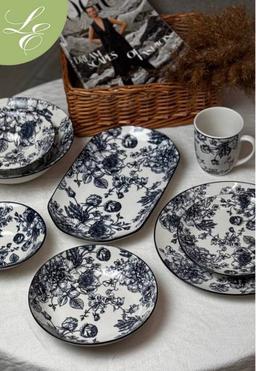 Столовий сервіз Limited Edition BLOSSOM BLUE 18 предмети (YF7018GB)