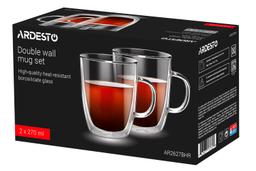 Набір чашок з подвійними стінками Ardesto 270 мл 2 шт AR2627BHR