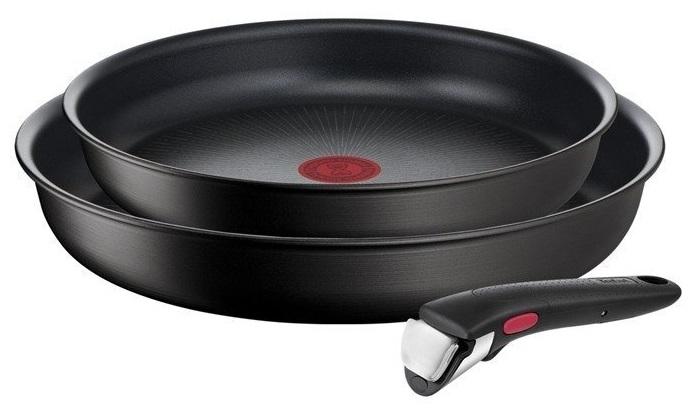 Набор посуды Tefal Ingenio Easy Cook & Clean, сменная ручка, 3предметов, алюминий, бакелит, черный L1549013