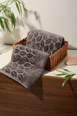 Набір рушників Soho 50х90+70х140 см Leaves Cappuccino 50*90+70*140 Leaves Cap