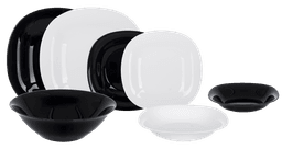 Сервіз столовий Luminarc Carine White&Black, 19 предметів V8305