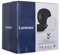 Сервіз столовий Luminarc Carine White&Black, 19 предметів V8305