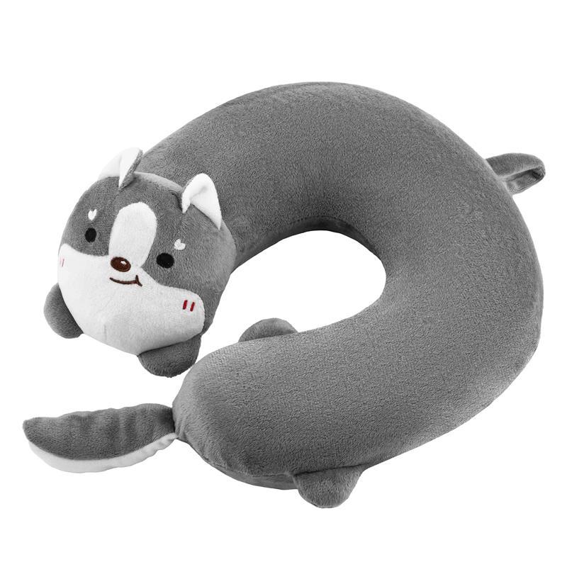 Подушка для шиї Ardesto Travel Grey Cat 28х28см, поліуретанова піна, поліефірне поліпропіленове волокно, сірий ART3034NEP