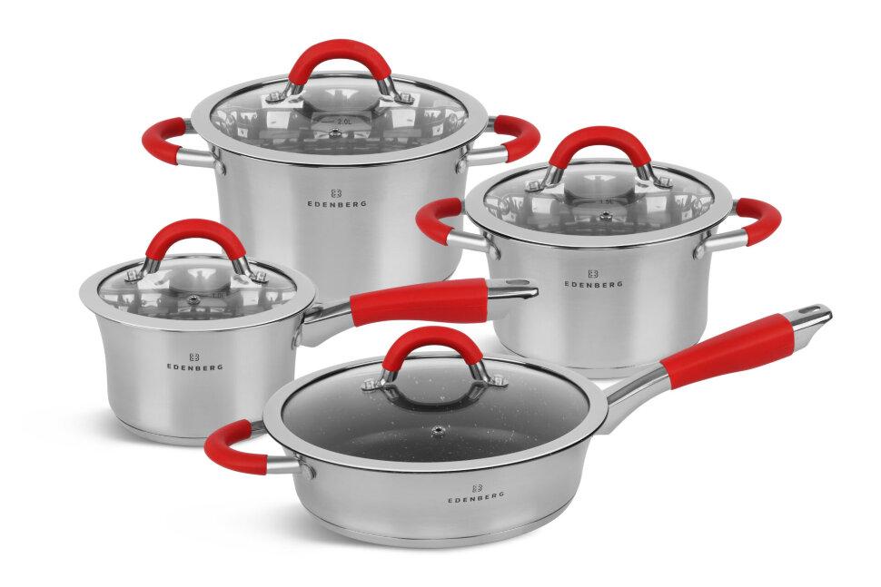 Набір посуду з нержавіючої стали 8 пр. Edenberg EB-2408 