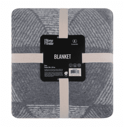 Плед 200×220 см Ardesto Leonardo Геометрія, сірий  ART0415LT