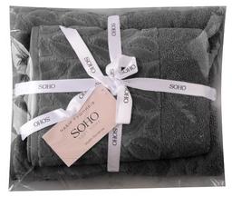 Набір рушників Soho 50х90+70х140 см Leaves Dark Gray 50*90+70*140 Leaves Dark Gr