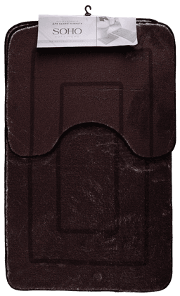 Набір килимків для ванної та туалету Soho 50х40 см, 50х80 см Brown tex mat 50*40, 50*80 см Brown