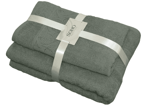 Набір рушників Soho 50х90+70х140 см Elbe Dark Olive  50*90+70*140см Elbe Dark Olive