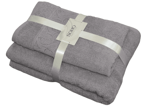 Набір рушників Soho 50х90+70х140 см Elbe Beige-Gray  50*90+70*140см Elbe Bej-Gr
