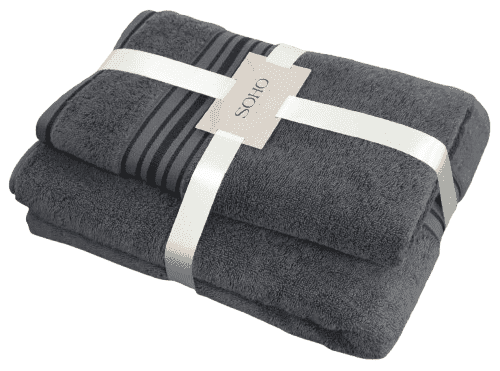 Набір рушників Soho 50х90+70х140 см Sophia Graphite  50*90+70*140см Sophia Graphite