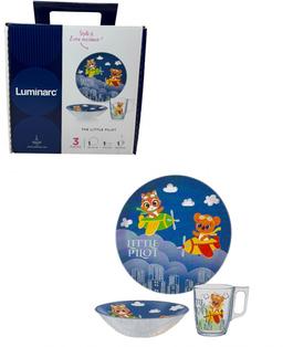 Дитячий набір посуду Little pilot 3 предмети Luminarc X3060