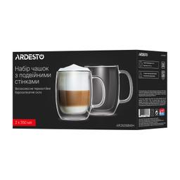 Набір чашок з ручками і подвійними стінками Ardesto 350 мл 2 шт AR2635BWH