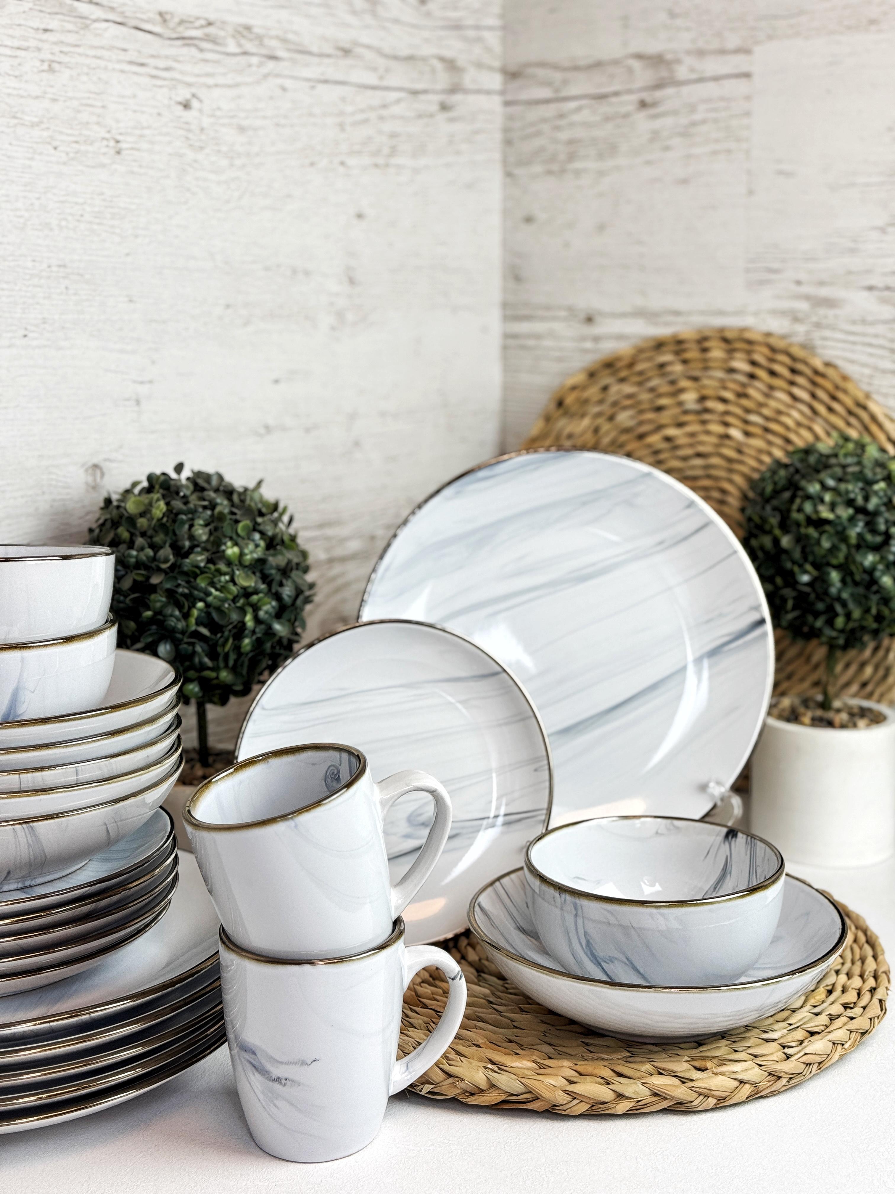 Столовий сервіз 10 пр. Intrendo Maritimo Golden rim white IN0010MAR