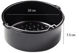 Форма для запікання Pyrex AirFryer, 20x19x7.5 см (1.6 л) AF20DR6/8046