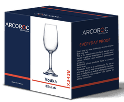 Набір чарок Arcoroc Vodka Stem, 6х65 мл X3438